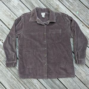 L.L. Bean Chenille Corduroy Button Down Shirt